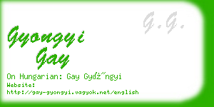 gyongyi gay business card